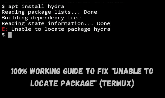 unable to locate package termux